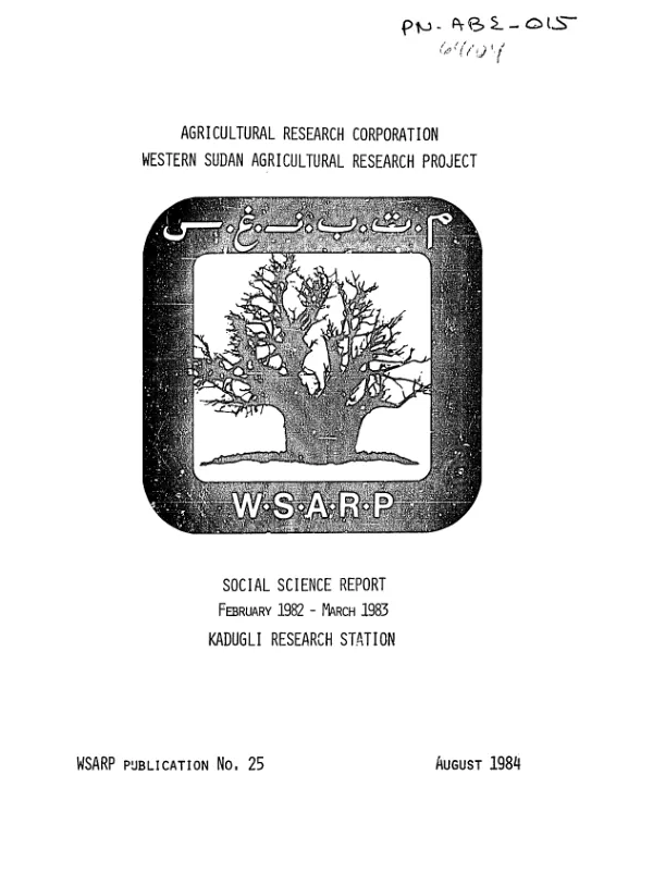 AID grant to the International Council for Research in Agroforestry for a conference/seminar on agroforestry
