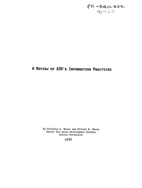 Review of AID's information practices