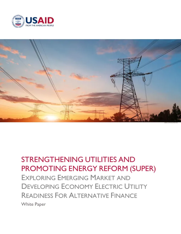 Exploring emerging market and developing economy electric utility readiness for alternative finance