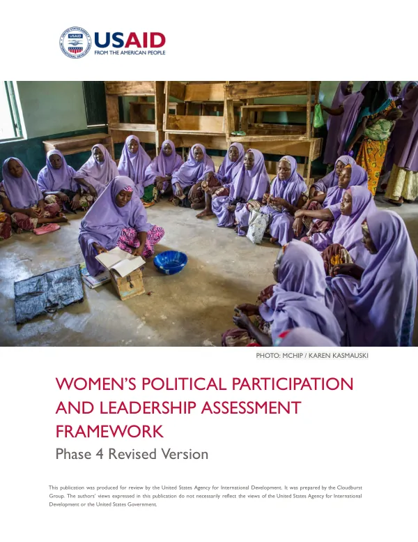 Women"s political participation and leadership assessment framework [phase 4 revised version]