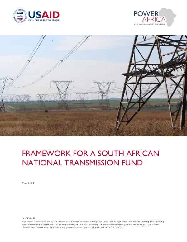 Framework for a South African national transmission fund