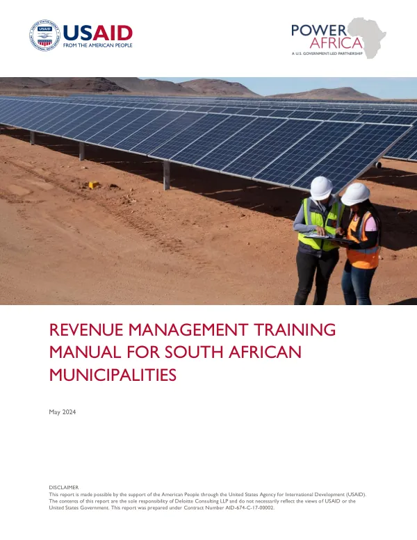 Revenue management training manual for South African municipalities
