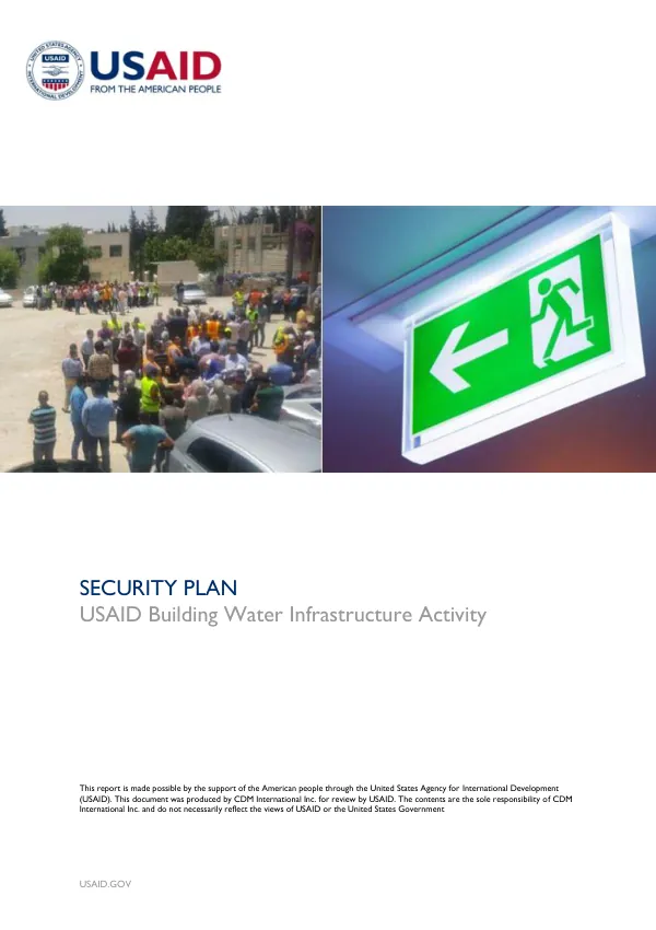 USAID building water infrastructure activity : security plan
