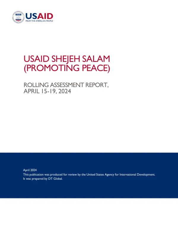 Shejeh salam (promoting peace) FY2024 : rolling assessment report