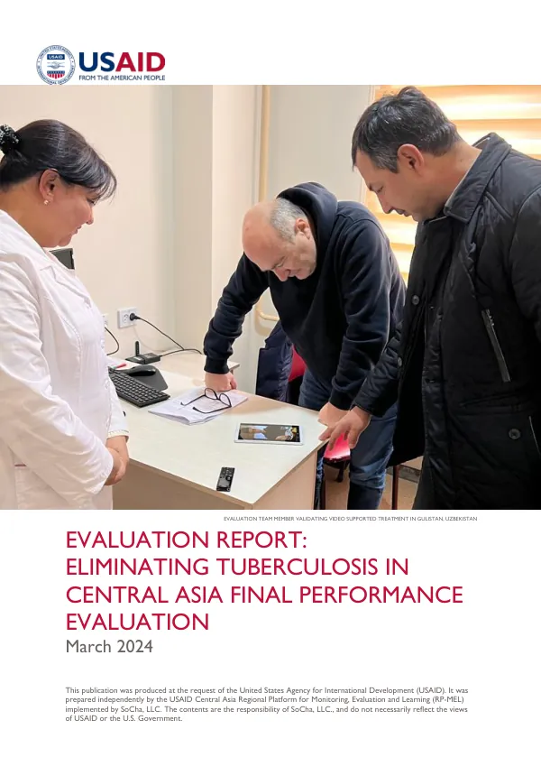 USAID eliminating tuberculosis in Central Asia final performance evaluation