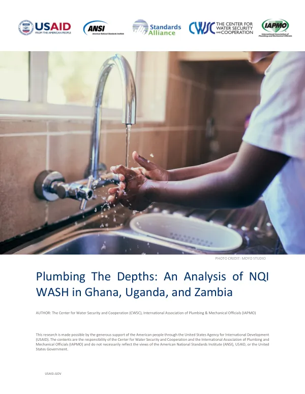 Plumbing the depths : an analysis of NQI WASH in Ghana, Uganda, and Zambia