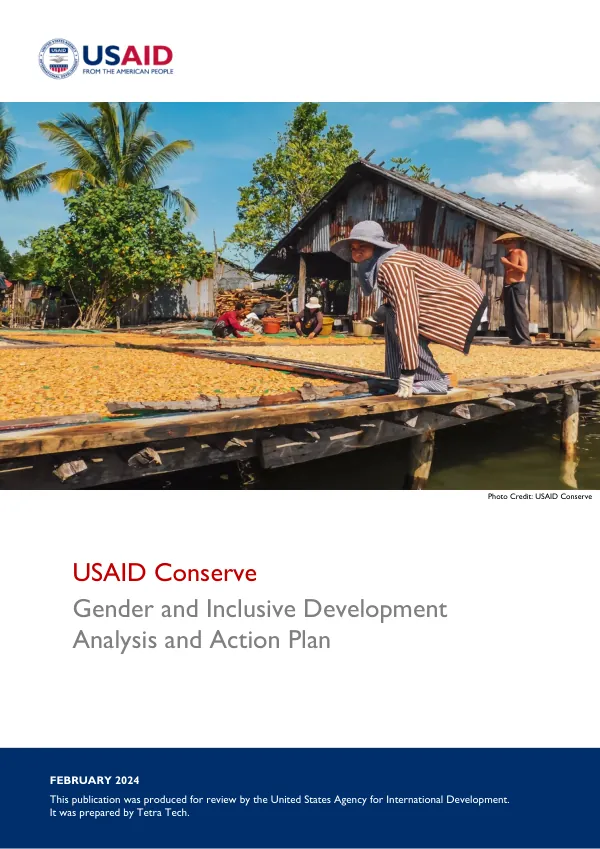 USAID Conserve : gender and inclusive development analysis and action plan