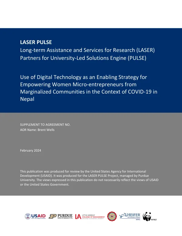 Use of digital technology as an enabling strategy for empowering women micro-entrepreneurs from marginalized communities in the context of COVID-19 in Nepal