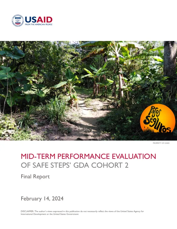Mid-term performance evaluation of safe steps" GDA cohort 2
