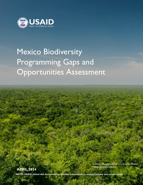 Mexico biodiversity programming gaps and opportunities assessment