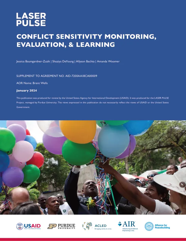 [LASER PULSE] : conflict sensitivity monitoring, evaluation, & learning (MEL)