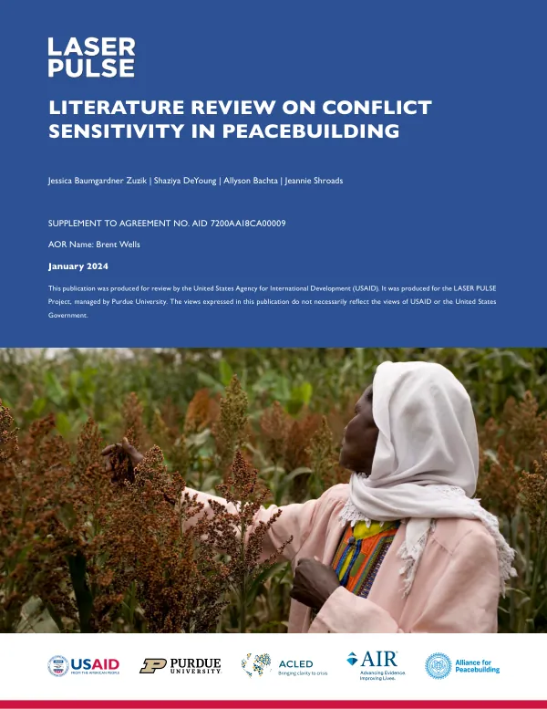 Literature review on conflict sensitivity in peacebuilding