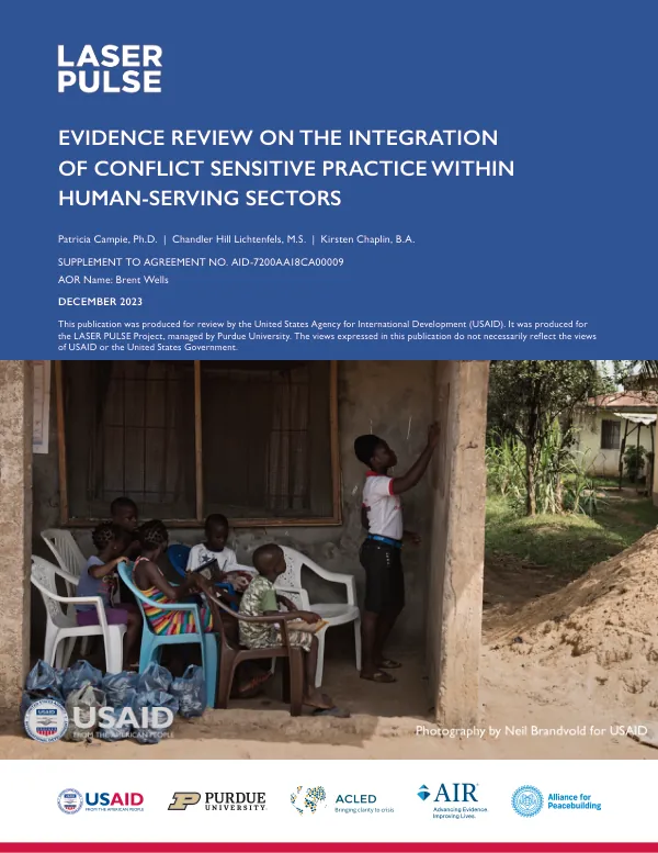 Evidence review on the integration of conflict sensitive practice within human-serving sectors