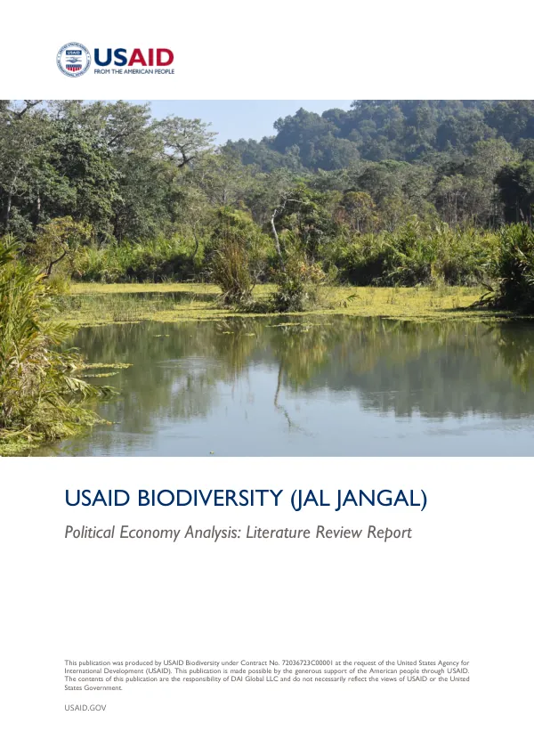 USAID Biodiversity (Jal Jangal) : political economy analysis : literature review report