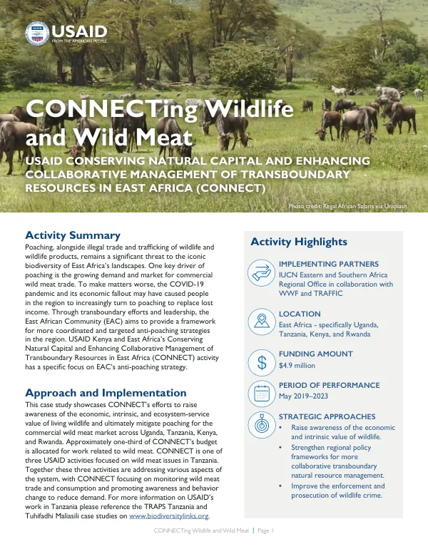 CONNECTing wildlife and wild meat