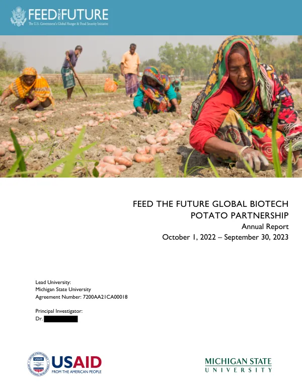 Feed the Future global biotech potato partnership : annual report : October 1, 2022 - September 30, 2023