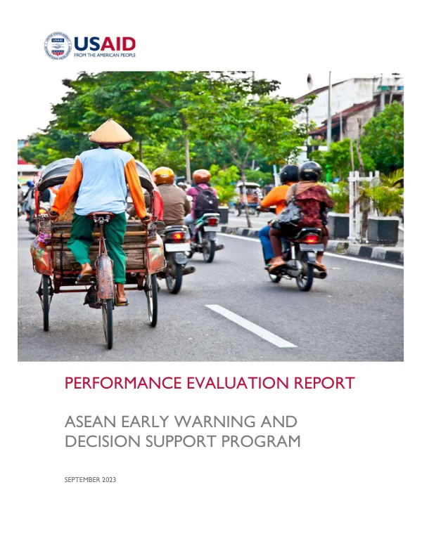 Performance evaluation report : ASEAN early warning and decision support program