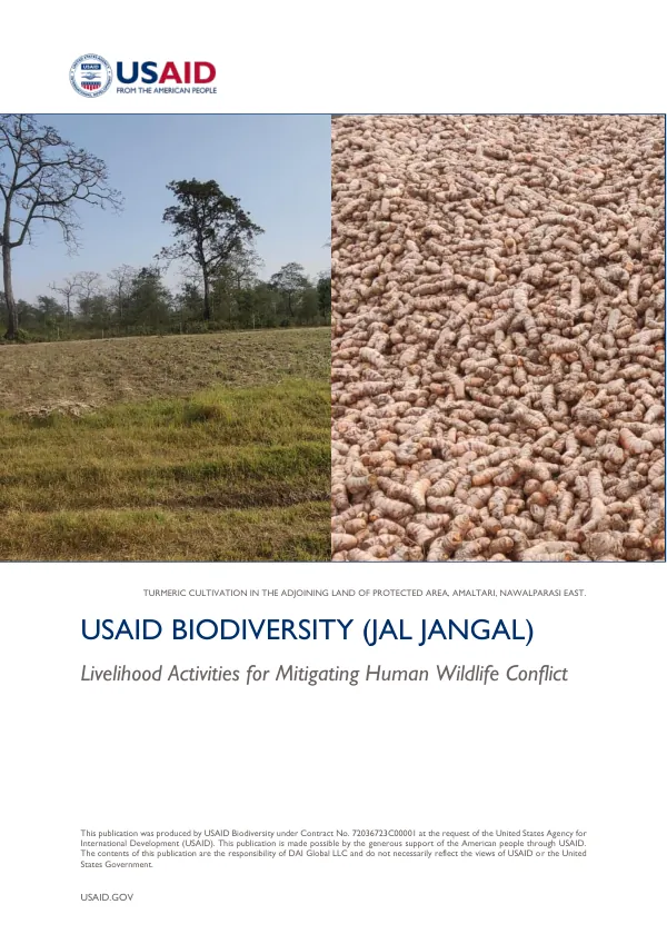 USAID biodiversity (Jal Jangal) livelihood activities for mitigating human wildlife conflict