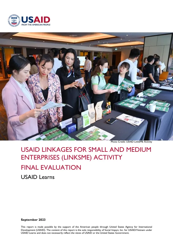 USAID linkages for small and medium enterprises (LinkSME) activity : final evaluation