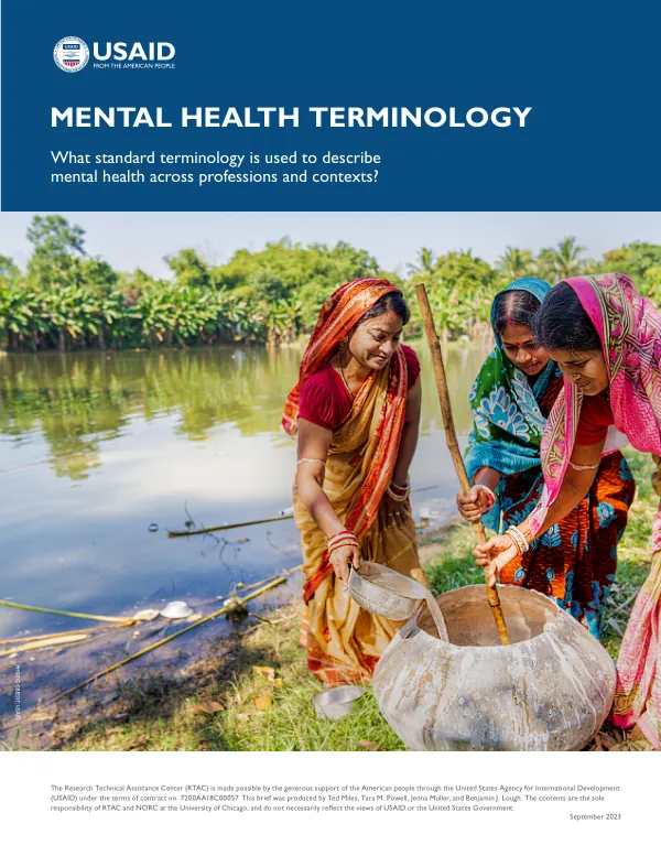 Mental health terminology : what standard terminology is used to describe mental health across professions and contexts?