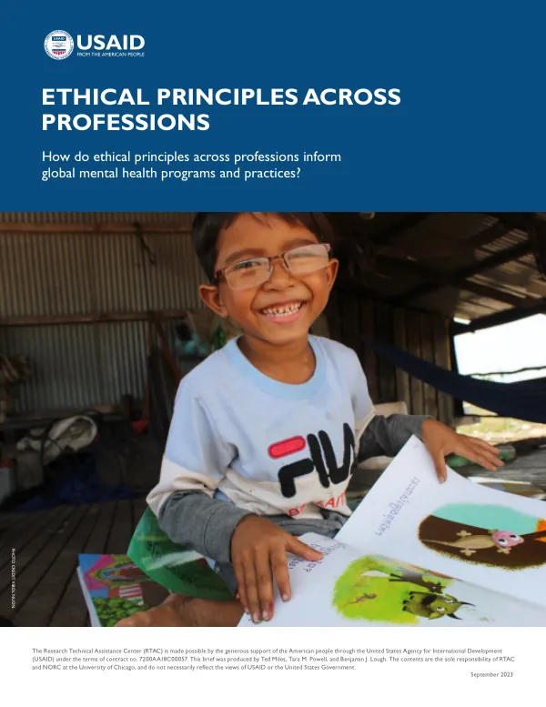Ethical principles across professions : how do ethical principles across professions inform global mental health programs and practices?