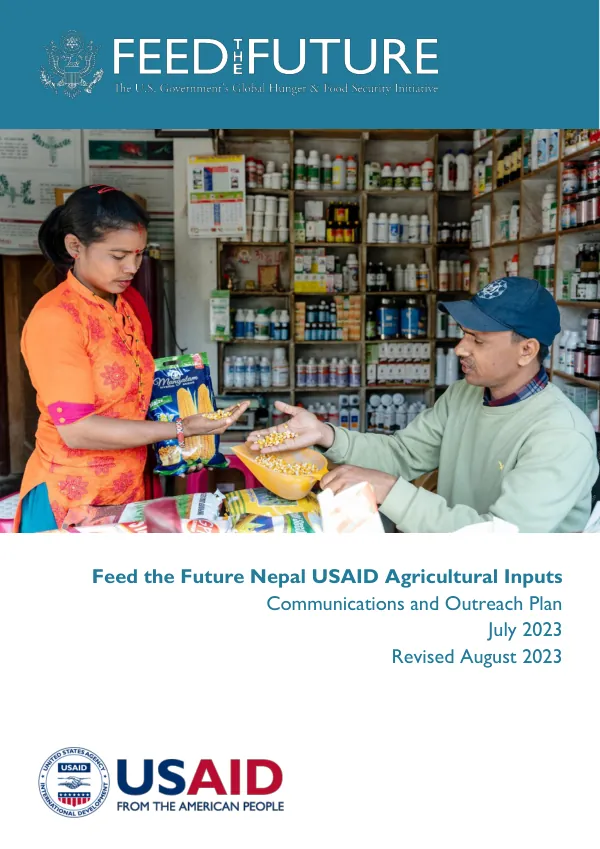 Feed the Future Nepal USAID agricultural inputs communications and outreach plan