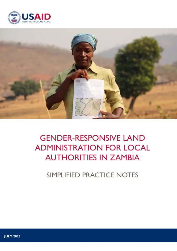 Gender-responsive land administration for local authorities in Zambia : simplified practice notes