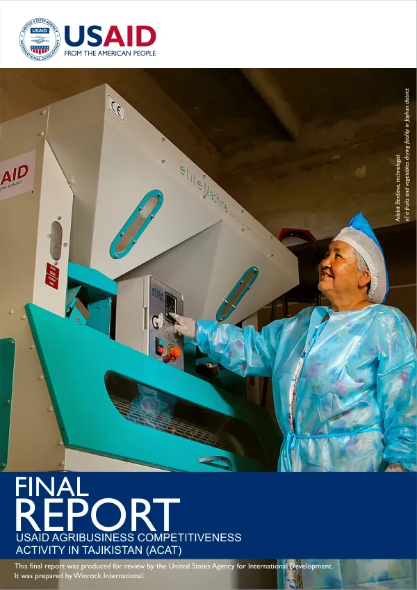 USAID agribusiness competitiveness activity (ACAT) in Tajikistan : final report