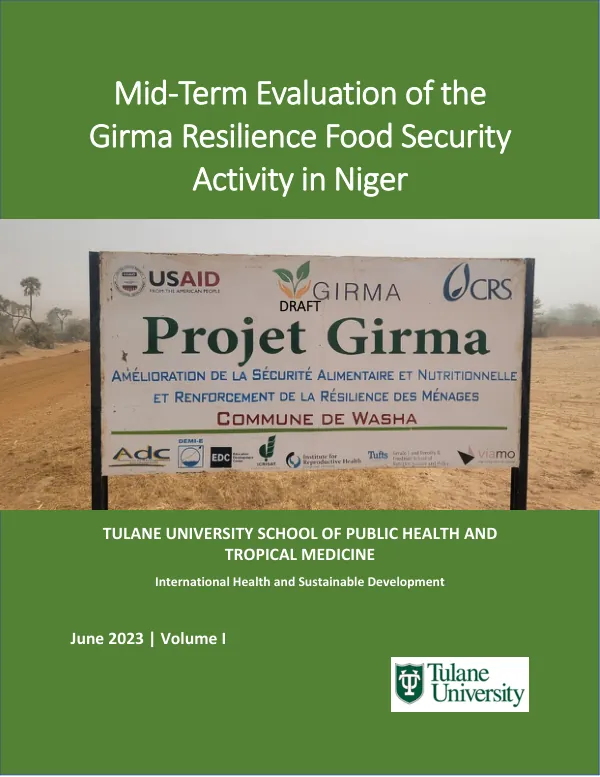 Mid-term evaluation of the Girma resilience food security activity in Niger