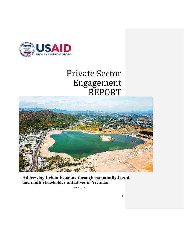 Addressing urban flooding through community-based and multi-stakeholder initiatives in Vietnam : private sector engagement report