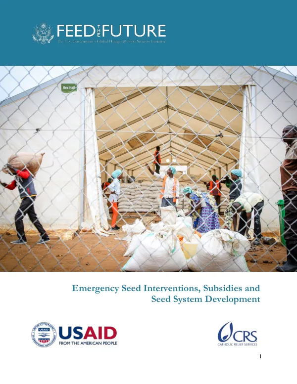 Emergency seed interventions, subsidies & seed system development