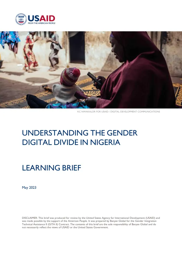 Understanding the gender digital divide in Nigeria : learning brief