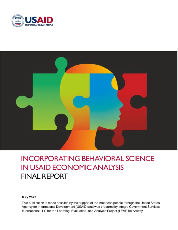 Incorporating behavioral science in USAID economic analysis