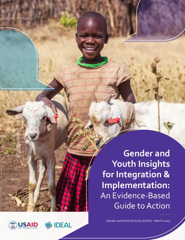 Gender and youth insights for integration and implementation : an evidence-based guide to action