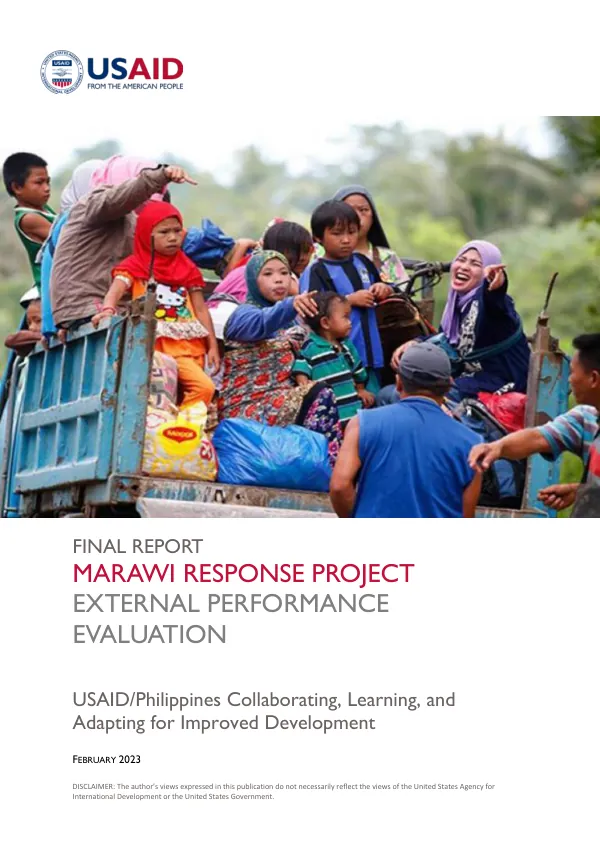 MRP final performance evaluation report