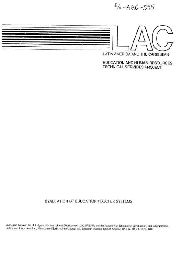 Evaluation of education voucher systems