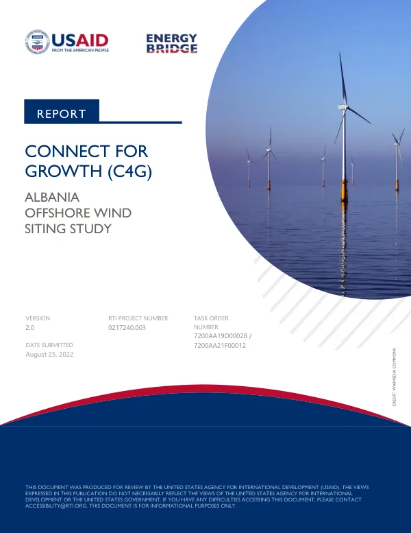 Connect for growth (C4G) Albania offshore wind siting study