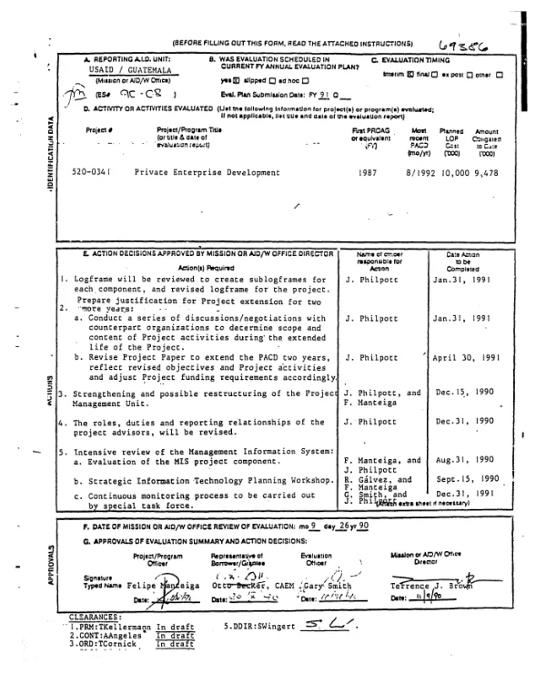 Final report : PED project evaluation -- USAID/Guatemala