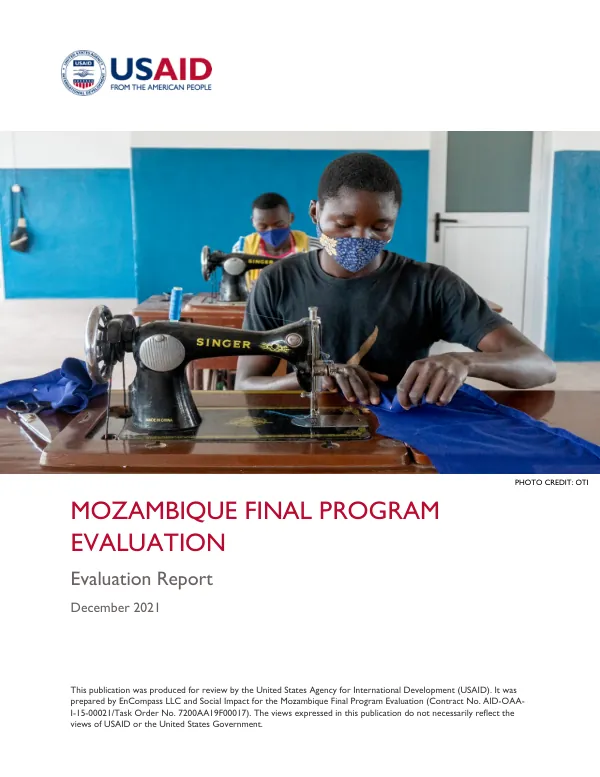 Mozambique final program evaluation : evaluation report