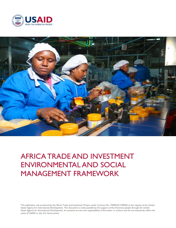 Africa trade and investment environment and social management framework