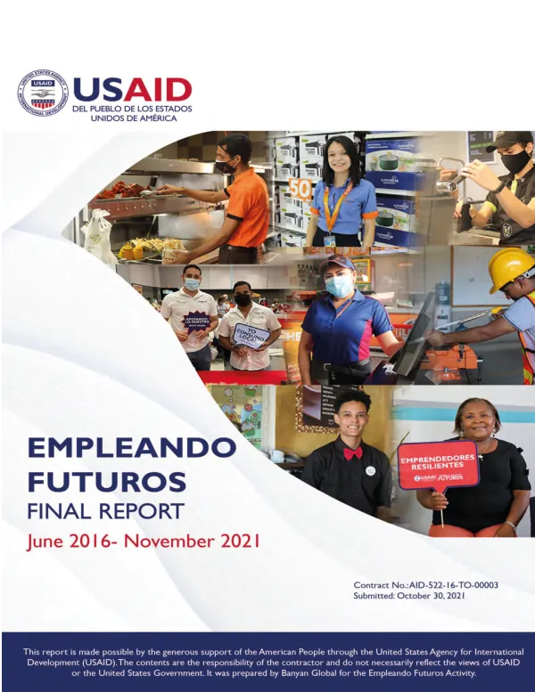 Empleando futuros : final report, June 2016 - November 2021