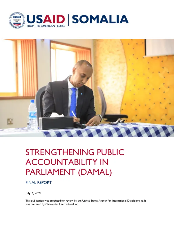 Strengthening public accountability in parliament (DAMAL) : final report