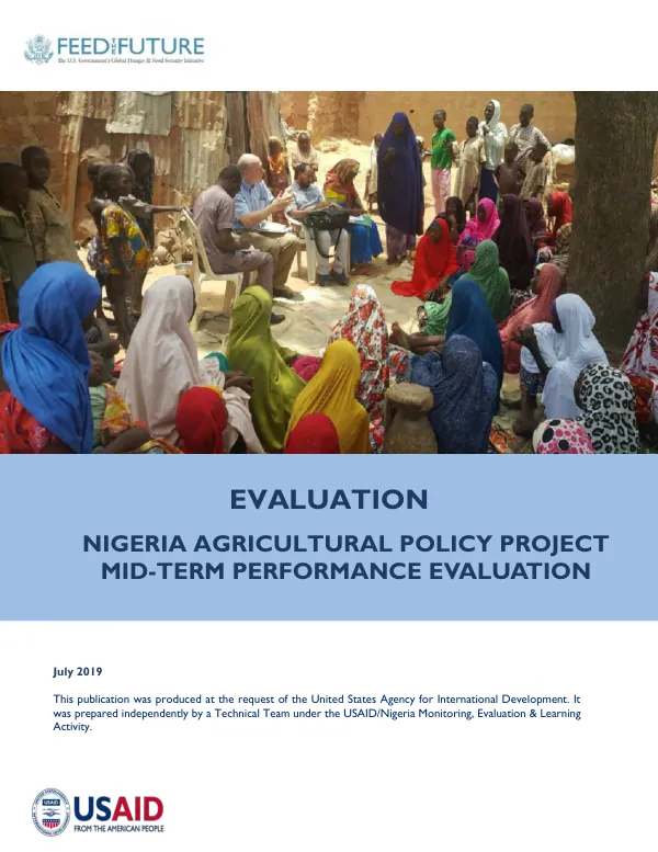 Nigeria agricultural policy project : mid-term performance evaluation