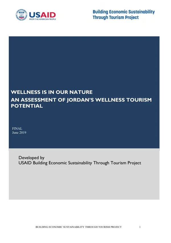 Wellness is in our nature : an assessment of Jordan’s wellness tourism potential : final