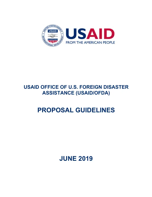 USAID Office of U.S. Foreign Disaster Assistance (USAID/OFDA) proposal guidelines