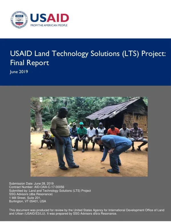 USAID land technology solutions (LTS) project : final report