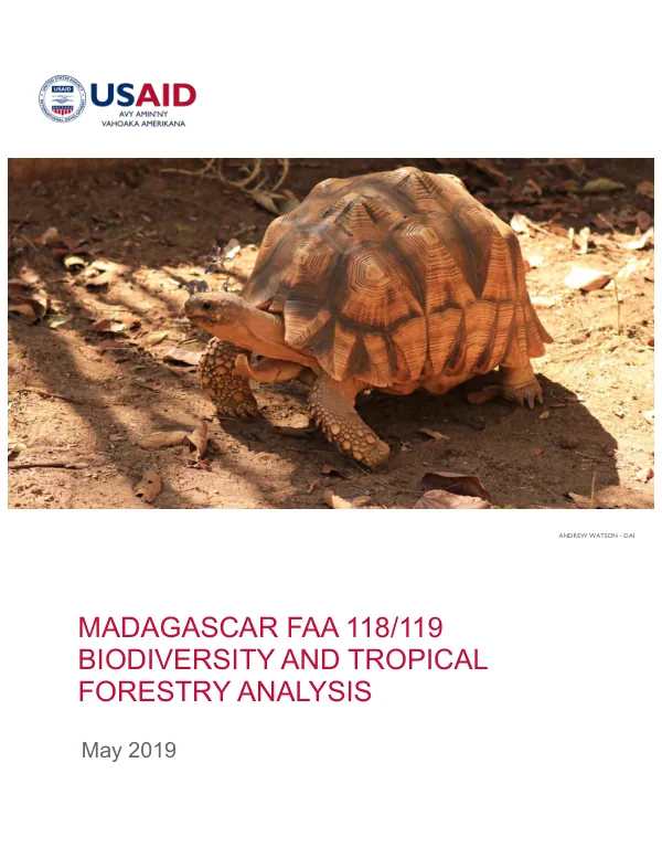 Madagascar FAA 118/119 biodiversity and tropical forestry analysis