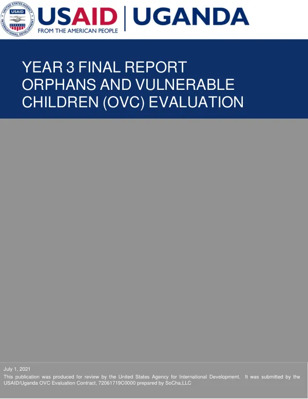 Year 3 final report orphans and vulnerable children (OVC) evaluation