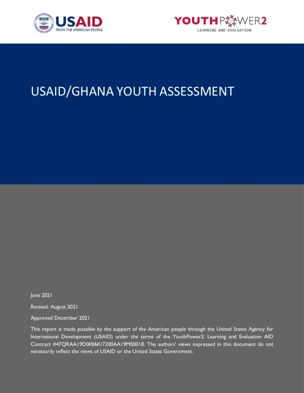 USAID/Ghana : youth assessment report