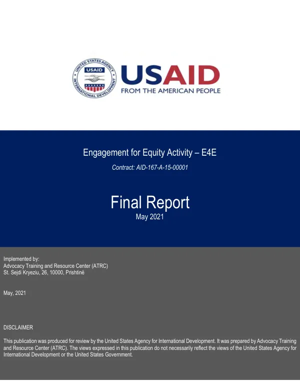Engagement for equity activity - E4E : final report